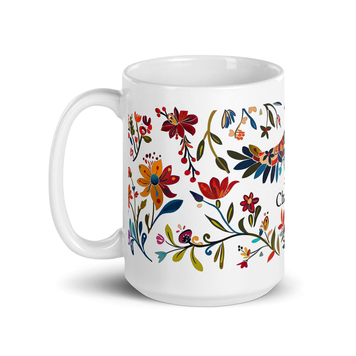 Chandler Exclusive Name Art Piece Home Office Work Coffee Mug Mexican Spanish Pride Gift Cup One-Of-A-Kind Calligraphy White Glossy Mug | C2 Mexicada