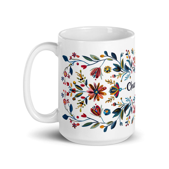 Chandler Exclusive Name Art Piece Home Office Work Coffee Mug Mexican Spanish Pride Gift Cup One-Of-A-Kind Calligraphy White Glossy Mug | C20 Mexicada