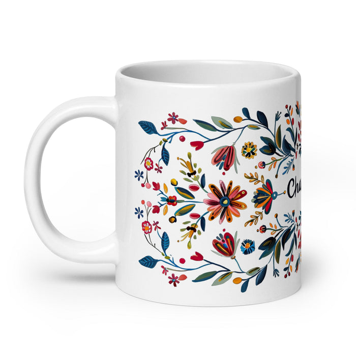 Chandler Exclusive Name Art Piece Home Office Work Coffee Mug Mexican Spanish Pride Gift Cup One-Of-A-Kind Calligraphy White Glossy Mug | C20 Mexicada