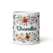 Chandler Exclusive Name Art Piece Home Office Work Coffee Mug Mexican Spanish Pride Gift Cup One-Of-A-Kind Calligraphy White Glossy Mug | C24 Mexicada