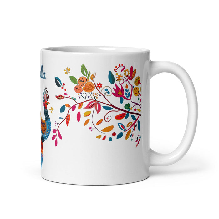 Chandler Exclusive Name Art Piece Home Office Work Coffee Mug Mexican Spanish Pride Gift Cup One-Of-A-Kind Calligraphy White Glossy Mug | C28 Mexicada 11 oz