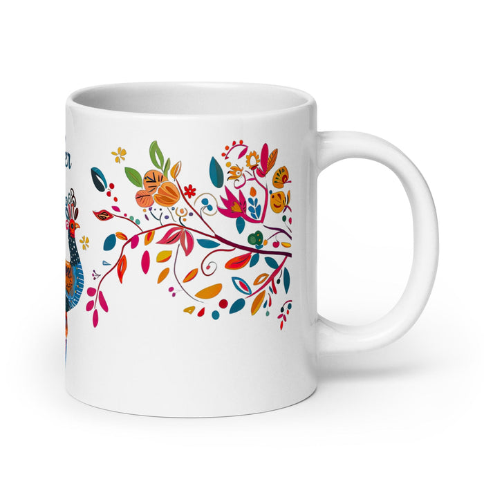 Chandler Exclusive Name Art Piece Home Office Work Coffee Mug Mexican Spanish Pride Gift Cup One-Of-A-Kind Calligraphy White Glossy Mug | C28 Mexicada 20 oz