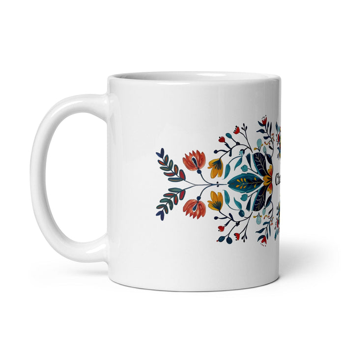 Chandler Exclusive Name Art Piece Home Office Work Coffee Mug Mexican Spanish Pride Gift Cup One-Of-A-Kind Calligraphy White Glossy Mug | C9 Mexicada