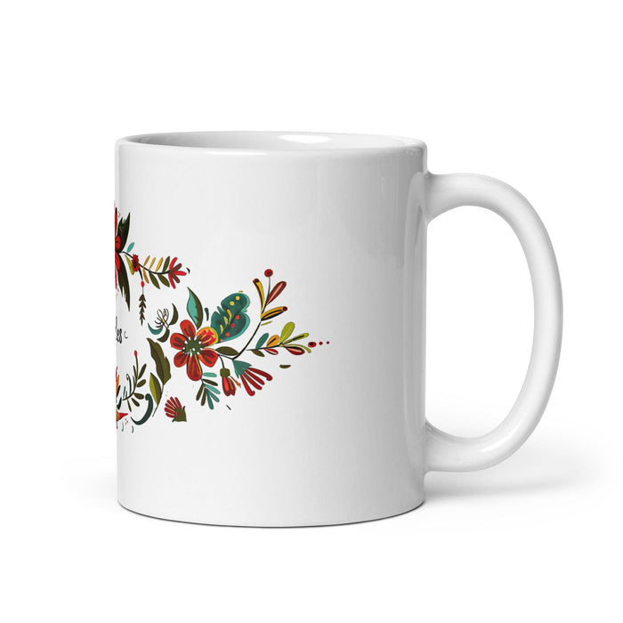 Charles Exclusive Name Art Piece Home Office Work Coffee Mug Mexican Spanish Pride Gift Cup One-Of-A-Kind Calligraphy White Glossy Mug | C13 Mexicada 11 oz