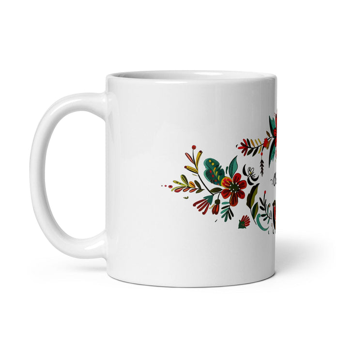 Charles Exclusive Name Art Piece Home Office Work Coffee Mug Mexican Spanish Pride Gift Cup One-Of-A-Kind Calligraphy White Glossy Mug | C13 Mexicada