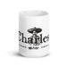 Charles Exclusive Name Art Piece Home Office Work Coffee Mug Mexican Spanish Pride Gift Cup One-Of-A-Kind Calligraphy White Glossy Mug | C4 Mexicada