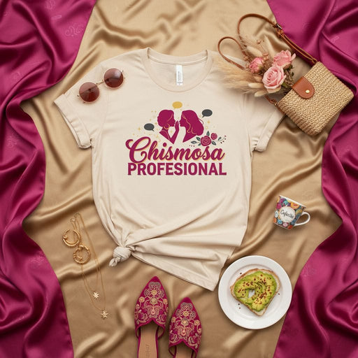 Chismosa Profesional T-Shirt, Funny Spanish Gossip Tee, Latina Women's Shirt, Best Friend Gift, Comadre Shirt, Cute Mexican American Graphic T-Shirt. Mexicada
