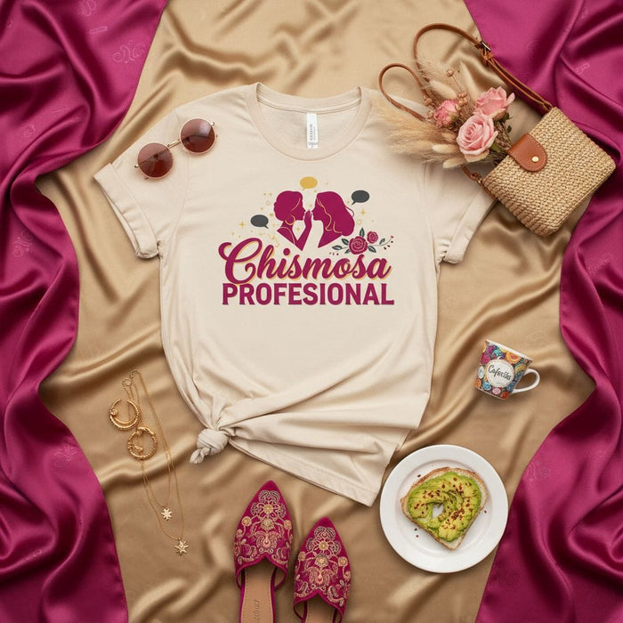 Chismosa Profesional T-Shirt, Funny Spanish Gossip Tee, Latina Women's Shirt, Best Friend Gift, Comadre Shirt, Cute Mexican American Graphic T-Shirt. Mexicada