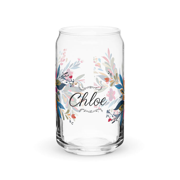 Chloe Exclusive Name Art Piece Can-Shaped Glass Home Office Work Mexican Spanish Pride Gift Cup One-Of-A-Kind Calligraphy Glass | C17 Mexicada 16 oz