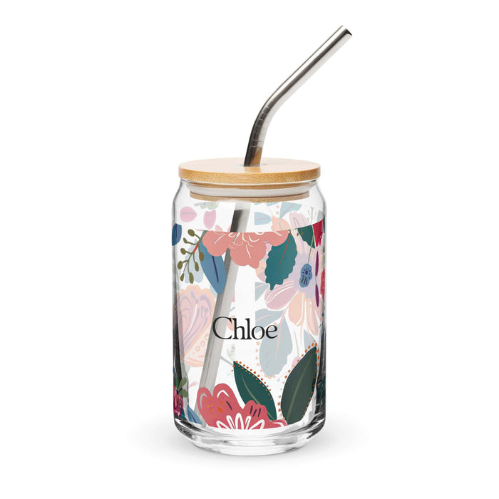 Chloe Exclusive Name Art Piece Can-Shaped Glass Home Office Work Mexican Spanish Pride Gift Cup One-Of-A-Kind Calligraphy Glass | C21 Mexicada 16 oz With Lid & Straw