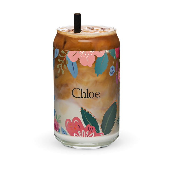 Chloe Exclusive Name Art Piece Can-Shaped Glass Home Office Work Mexican Spanish Pride Gift Cup One-Of-A-Kind Calligraphy Glass | C21 Mexicada