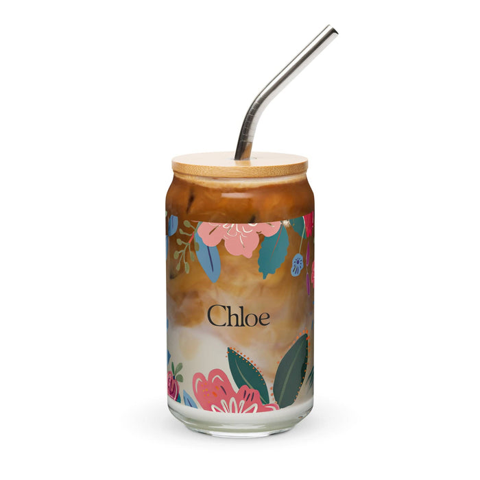 Chloe Exclusive Name Art Piece Can-Shaped Glass Home Office Work Mexican Spanish Pride Gift Cup One-Of-A-Kind Calligraphy Glass | C21 Mexicada