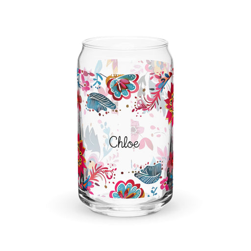 Chloe Exclusive Name Art Piece Can-Shaped Glass Home Office Work Mexican Spanish Pride Gift Cup One-Of-A-Kind Calligraphy Glass | C23 Mexicada 16 oz