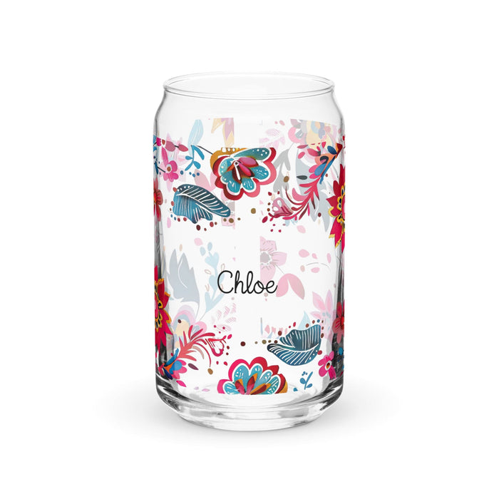 Chloe Exclusive Name Art Piece Can-Shaped Glass Home Office Work Mexican Spanish Pride Gift Cup One-Of-A-Kind Calligraphy Glass | C23 Mexicada 16 oz