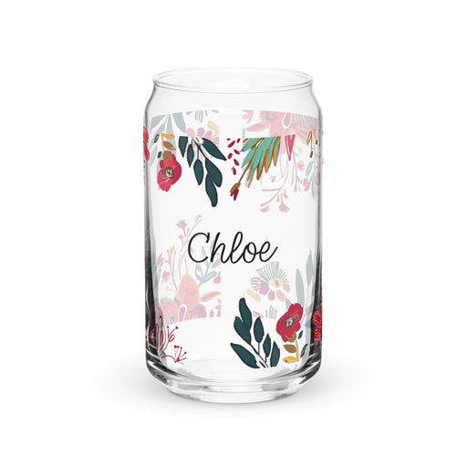 Chloe Exclusive Name Art Piece Can-Shaped Glass Home Office Work Mexican Spanish Pride Gift Cup One-Of-A-Kind Calligraphy Glass | C28 Mexicada 16 oz