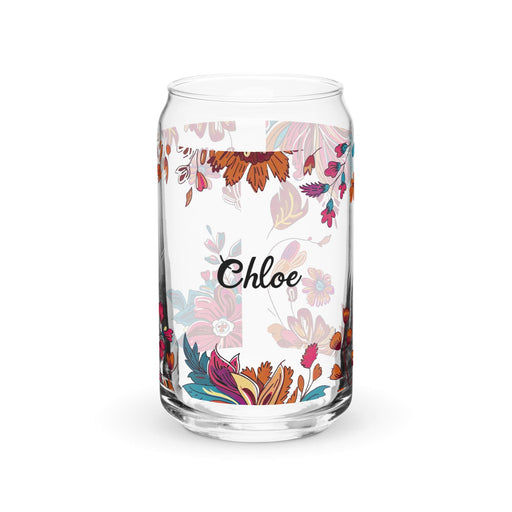 Chloe Exclusive Name Art Piece Can-Shaped Glass Home Office Work Mexican Spanish Pride Gift Cup One-Of-A-Kind Calligraphy Glass | C29 Mexicada 16 oz