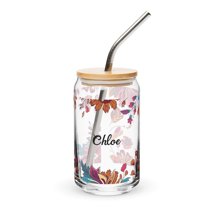 Chloe Exclusive Name Art Piece Can-Shaped Glass Home Office Work Mexican Spanish Pride Gift Cup One-Of-A-Kind Calligraphy Glass | C29 Mexicada 16 oz With Lid & Straw