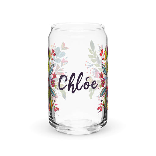 Chloe Exclusive Name Art Piece Can-Shaped Glass Home Office Work Mexican Spanish Pride Gift Cup One-Of-A-Kind Calligraphy Glass | C7 Mexicada 16 oz