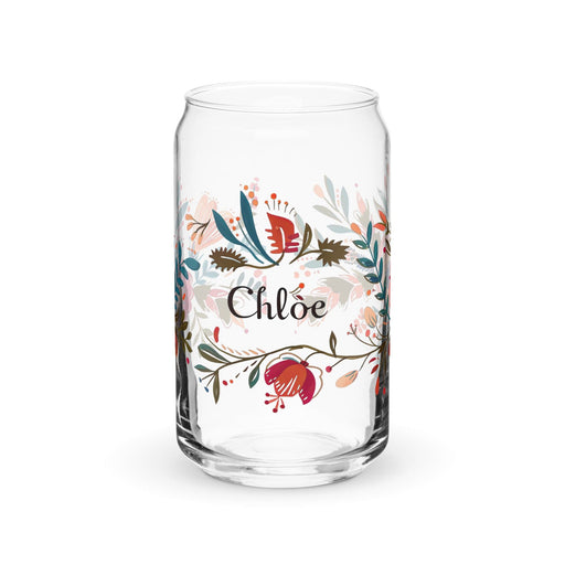 Chloe Exclusive Name Art Piece Can-Shaped Glass Home Office Work Mexican Spanish Pride Gift Cup One-Of-A-Kind Calligraphy Glass | C9 Mexicada 16 oz (No Lid No Straw)