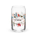 Chloe Exclusive Name Art Piece Can-Shaped Glass Home Office Work Mexican Spanish Pride Gift Cup One-Of-A-Kind Calligraphy Glass | C9 Mexicada 16 oz (No Lid No Straw)