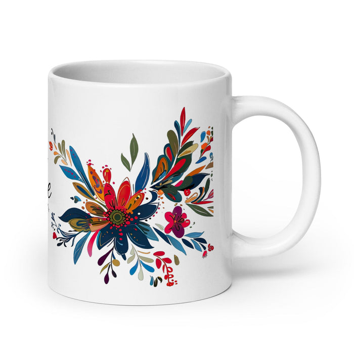 Chloe Exclusive Name Art Piece Home Office Work Coffee Mug Mexican Spanish Pride Gift Cup One-Of-A-Kind Calligraphy White Glossy | CMug17 Mexicada 20 oz