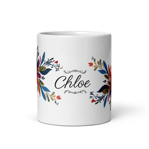 Chloe Exclusive Name Art Piece Home Office Work Coffee Mug Mexican Spanish Pride Gift Cup One-Of-A-Kind Calligraphy White Glossy | CMug17 Mexicada