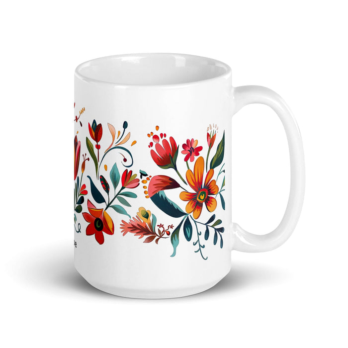 Chloe Exclusive Name Art Piece Home Office Work Coffee Mug Mexican Spanish Pride Gift Cup One-Of-A-Kind Calligraphy White Glossy Mug | C10 Mexicada 15 oz