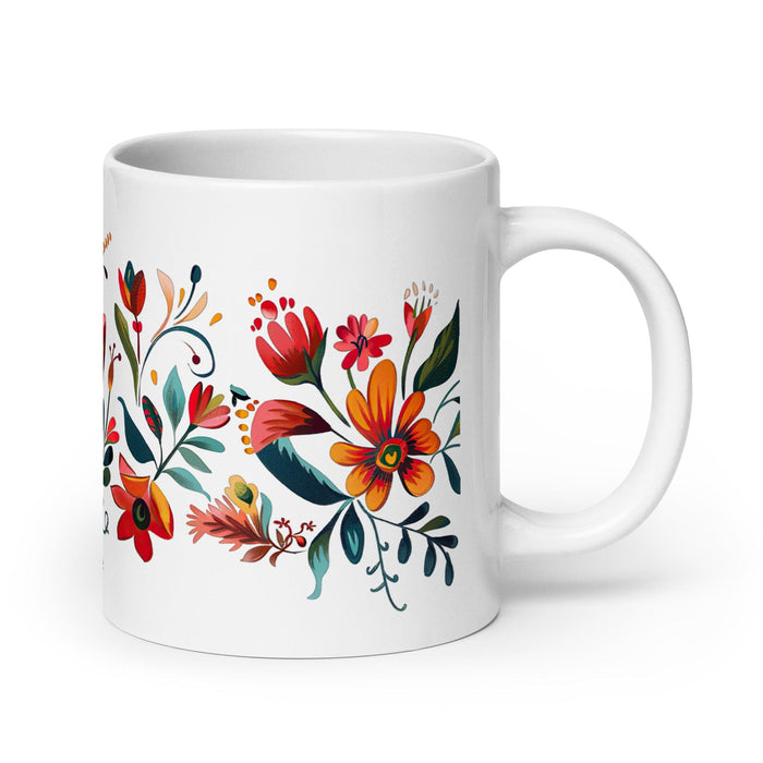 Chloe Exclusive Name Art Piece Home Office Work Coffee Mug Mexican Spanish Pride Gift Cup One-Of-A-Kind Calligraphy White Glossy Mug | C10 Mexicada 20 oz