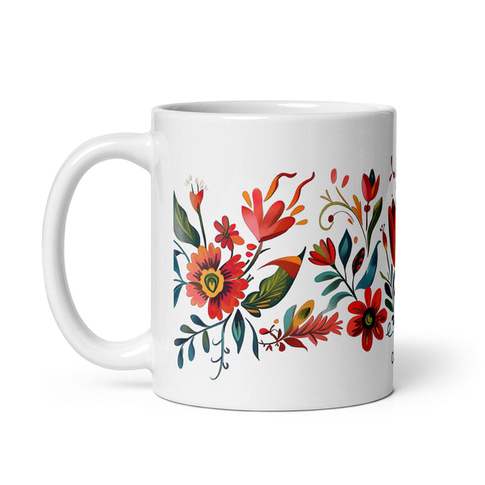 Chloe Exclusive Name Art Piece Home Office Work Coffee Mug Mexican Spanish Pride Gift Cup One-Of-A-Kind Calligraphy White Glossy Mug | C10 Mexicada