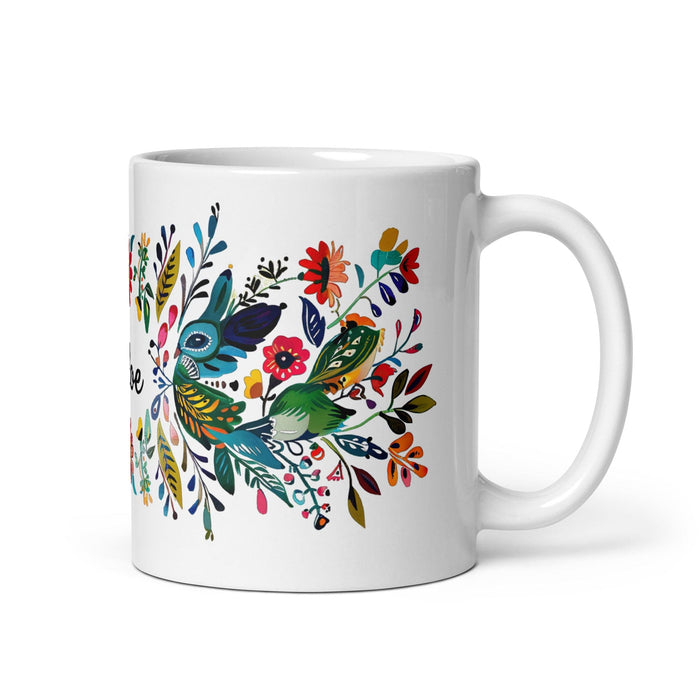 Chloe Exclusive Name Art Piece Home Office Work Coffee Mug Mexican Spanish Pride Gift Cup One-Of-A-Kind Calligraphy White Glossy Mug | C12 Mexicada 11 oz