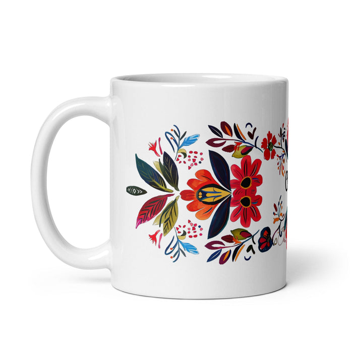 Chloe Exclusive Name Art Piece Home Office Work Coffee Mug Mexican Spanish Pride Gift Cup One-Of-A-Kind Calligraphy White Glossy Mug | C19 Mexicada