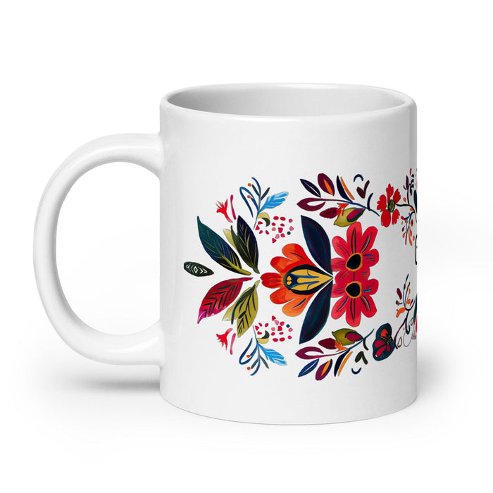 Chloe Exclusive Name Art Piece Home Office Work Coffee Mug Mexican Spanish Pride Gift Cup One-Of-A-Kind Calligraphy White Glossy Mug | C19 Mexicada