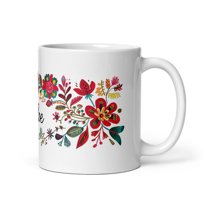 Chloe Exclusive Name Art Piece Home Office Work Coffee Mug Mexican Spanish Pride Gift Cup One-Of-A-Kind Calligraphy White Glossy Mug | C20 Mexicada 11 oz