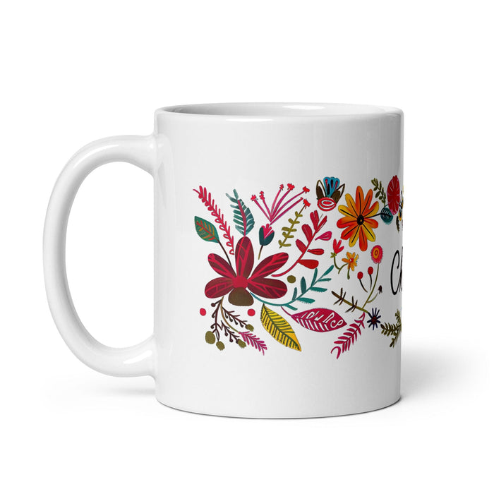 Chloe Exclusive Name Art Piece Home Office Work Coffee Mug Mexican Spanish Pride Gift Cup One-Of-A-Kind Calligraphy White Glossy Mug | C20 Mexicada