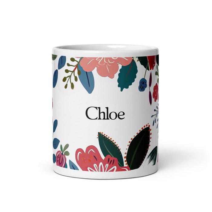 Chloe Exclusive Name Art Piece Home Office Work Coffee Mug Mexican Spanish Pride Gift Cup One-Of-A-Kind Calligraphy White Glossy Mug | C21 Mexicada