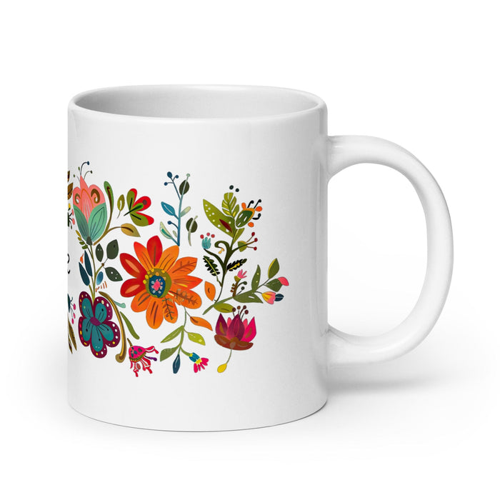 Chloe Exclusive Name Art Piece Home Office Work Coffee Mug Mexican Spanish Pride Gift Cup One-Of-A-Kind Calligraphy White Glossy Mug | C24 Mexicada 20 oz