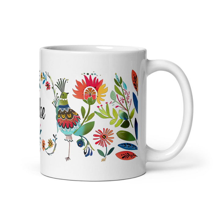 Chloe Exclusive Name Art Piece Home Office Work Coffee Mug Mexican Spanish Pride Gift Cup One-Of-A-Kind Calligraphy White Glossy Mug | C25 Mexicada 11 oz