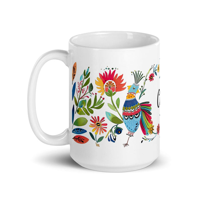 Chloe Exclusive Name Art Piece Home Office Work Coffee Mug Mexican Spanish Pride Gift Cup One-Of-A-Kind Calligraphy White Glossy Mug | C25 Mexicada