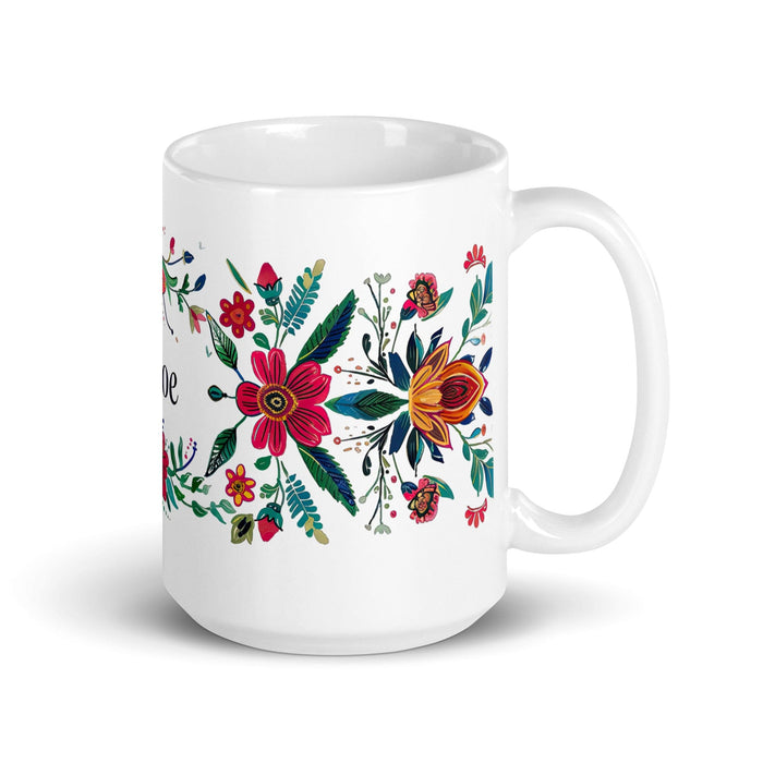 Chloe Exclusive Name Art Piece Home Office Work Coffee Mug Mexican Spanish Pride Gift Cup One-Of-A-Kind Calligraphy White Glossy Mug | C26 Mexicada 15 oz