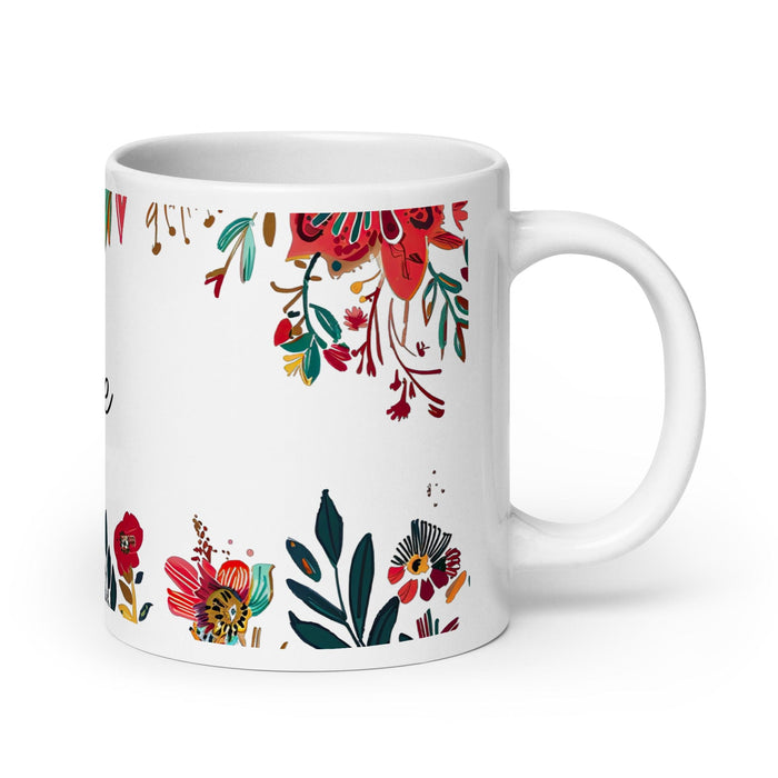 Chloe Exclusive Name Art Piece Home Office Work Coffee Mug Mexican Spanish Pride Gift Cup One-Of-A-Kind Calligraphy White Glossy Mug | C28 Mexicada 20 oz