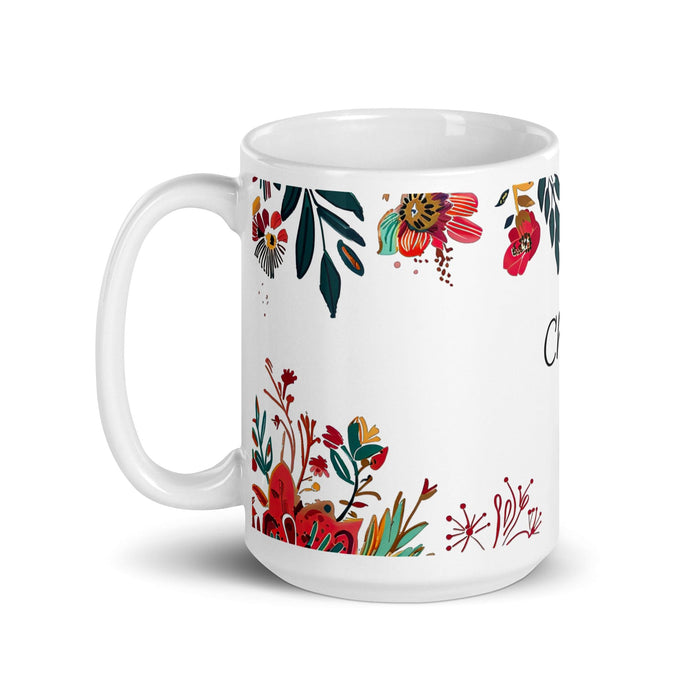 Chloe Exclusive Name Art Piece Home Office Work Coffee Mug Mexican Spanish Pride Gift Cup One-Of-A-Kind Calligraphy White Glossy Mug | C28 Mexicada