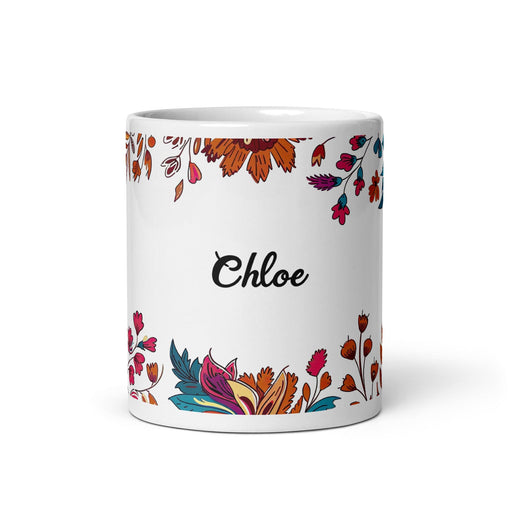 Chloe Exclusive Name Art Piece Home Office Work Coffee Mug Mexican Spanish Pride Gift Cup One-Of-A-Kind Calligraphy White Glossy Mug | C29 Mexicada