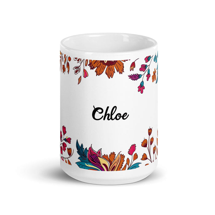 Chloe Exclusive Name Art Piece Home Office Work Coffee Mug Mexican Spanish Pride Gift Cup One-Of-A-Kind Calligraphy White Glossy Mug | C29 Mexicada