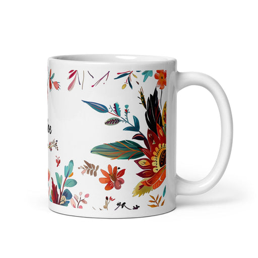 Chloe Exclusive Name Art Piece Home Office Work Coffee Mug Mexican Spanish Pride Gift Cup One-Of-A-Kind Calligraphy White Glossy Mug | C4 Mexicada 11 oz