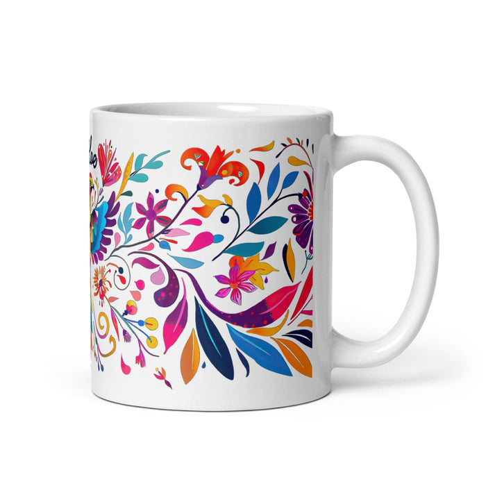 Chloe Exclusive Name Art Piece Home Office Work Coffee Mug Mexican Spanish Pride Gift Cup One-Of-A-Kind Calligraphy White Glossy Mug | C5 Mexicada 11 oz