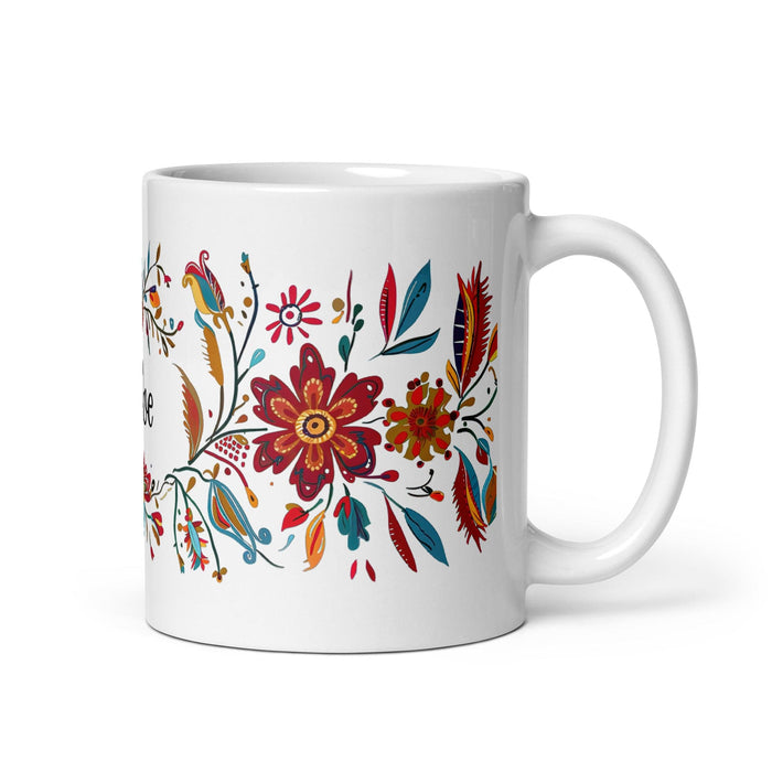 Chloe Exclusive Name Art Piece Home Office Work Coffee Mug Mexican Spanish Pride Gift Cup One-Of-A-Kind Calligraphy White Glossy Mug | C8 Mexicada 11 oz