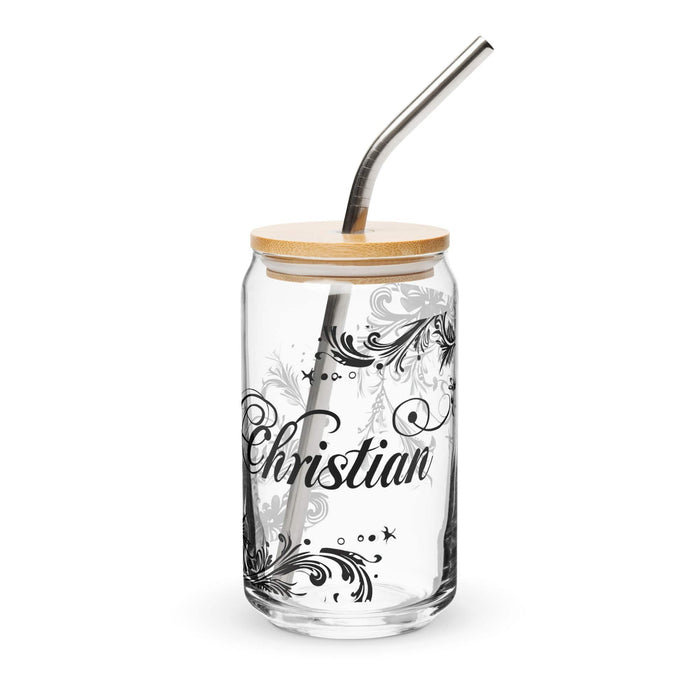 Christian Exclusive Name Art Piece Can-Shaped Glass Home Office Work Mexican Spanish Pride Gift Cup One-Of-A-Kind Calligraphy Glass | C11 Mexicada 16 oz With Lid & Straw