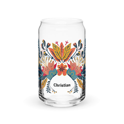 Christian Exclusive Name Art Piece Can-Shaped Glass Home Office Work Mexican Spanish Pride Gift Cup One-Of-A-Kind Calligraphy Glass | C14 Mexicada 16 oz (No Lid No Straw)