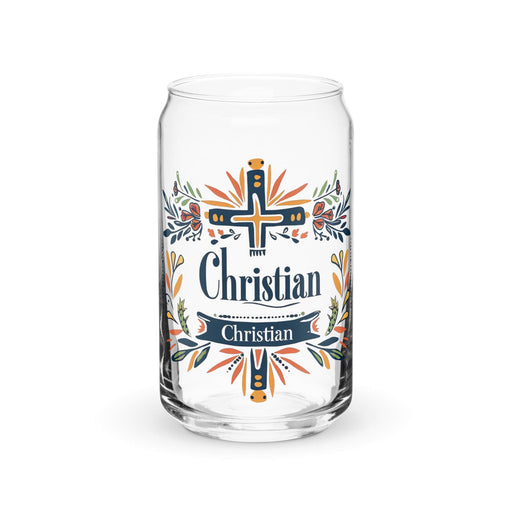 Christian Exclusive Name Art Piece Can-Shaped Glass Home Office Work Mexican Spanish Pride Gift Cup One-Of-A-Kind Calligraphy Glass | C2 Mexicada 16 oz (No Lid No Straw)