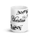 Christian Exclusive Name Art Piece Home Office Work Coffee Mug Mexican Spanish Pride Gift Cup One-Of-A-Kind Calligraphy White Glossy Mug | C11 Mexicada